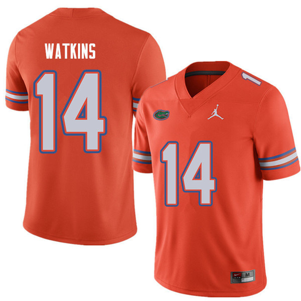 Jordan Brand Men #14 Jaylen Watkins Florida Gators College Football Jerseys Sale-Orange - Click Image to Close